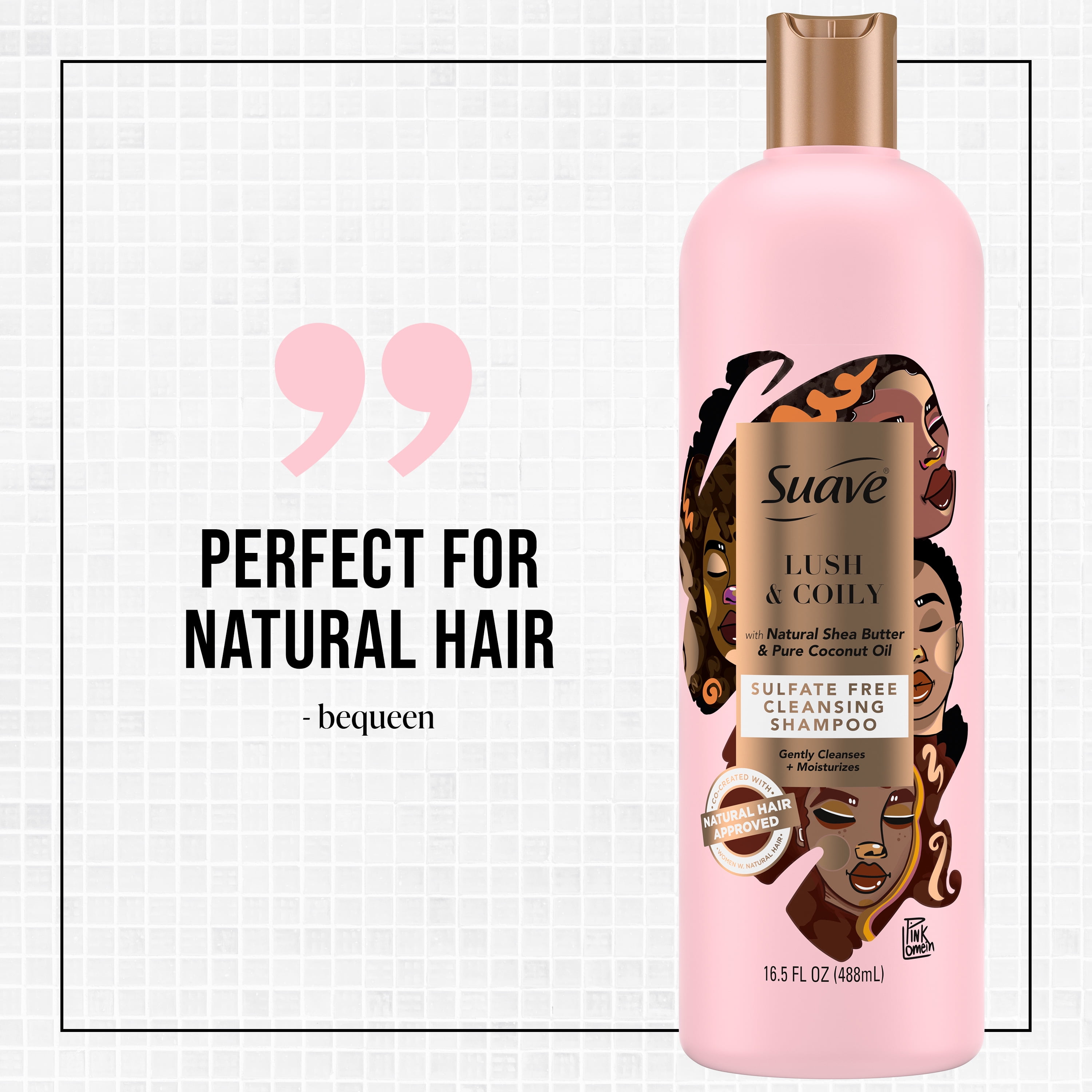Suave Curly Hair Shampoo and Conditioner Set, Leave-In Conditioner & Detangling Spray