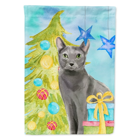 Carolines Treasures CK3121GF Blue Russian Christmas Presents Flag Garden Size  Small multicolor