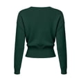 thumbnail image 6 of Siyizhua Sweaters for Women V Neck Wrap Cross Front Solid Knit Pullover Long Sleeve Tops Casual Fall Sweater, 6 of 8
