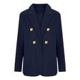 thumbnail image 5 of QATAINLAV Blazers for Women Business Casual Button Work Office Jackets Open Front Long Sleeve Lapel Blazer Jacket Navy XXL, 5 of 6