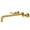 Brushed Brass, variant on Kingston Brass KS8047KL Whitaker Two-Handle 3-Hole Wall Mount Roman Tub Faucet in Brushed Brass