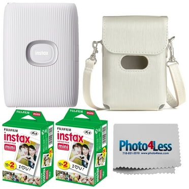 Fujifilm Instax Mini Link 2 Smartphone Printer Clay White | 40 Exposures | Case
