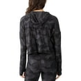 thumbnail image 2 of Yogalicious by Reflex Women's Camo Cropped Hooded Long Sleeve Top, 2 of 3