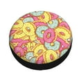 thumbnail image 3 of Gaeub Pink Donut and Blue 14-17in Tire Cover, Spare Tire Cover, for Camper Caravan, Trailer, Car, Truck, SUV, Jeep - 14 inch, 3 of 9