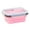 Pink, variant on AURIGATE Purple Collapsible Sandwich Container, Silicone Lunch Container Bento Box with Airtight Plastic Lid, Microwave Safe, Portable Camping Bowl, For Meal Prep, Travel and Hiking
