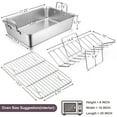 thumbnail image 4 of Walchoice Roasting Pan with Rack Set, 16 Inch Stainless Steel Large Turkey Roaster with V-shaped rack & Cooling Rack for Thanksgiving, Heavy Duty & Dishwasher Safe, 4 of 7