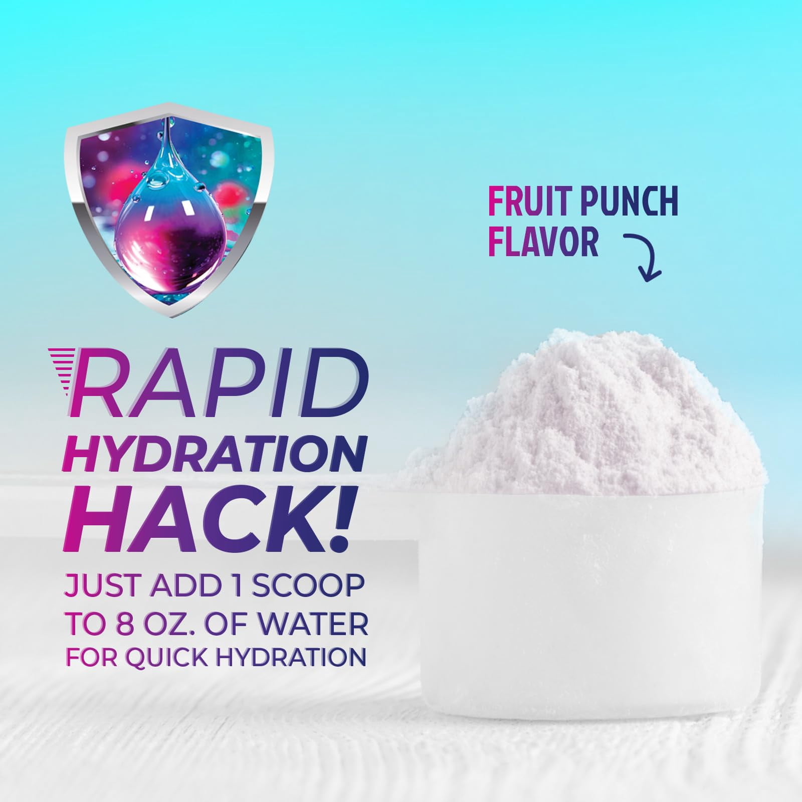 Hydration Electrolyte Powder 1200mg - Advanced Hydration Formula Daily Liquid Replenisher Drink Mix - Electrolytes Multiplier with Minerals, Potassium & Real Salt, Tasty Fruit Flavor - 60 Servings