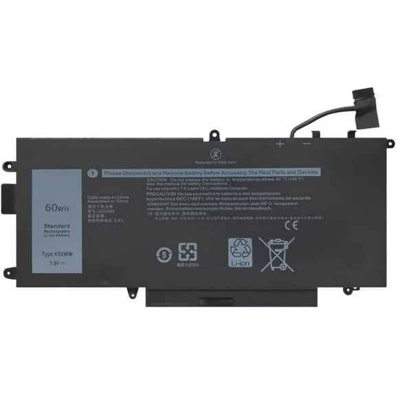 Emery TECH K5XWW Replacement Battery for Dell Latitude 7389 7390 5289 Latitude 12 5000 2-in-1 L3180 E5289 P29S001 P29S002 Series Laptop 6CYH6 71TG4 725KY N18GG