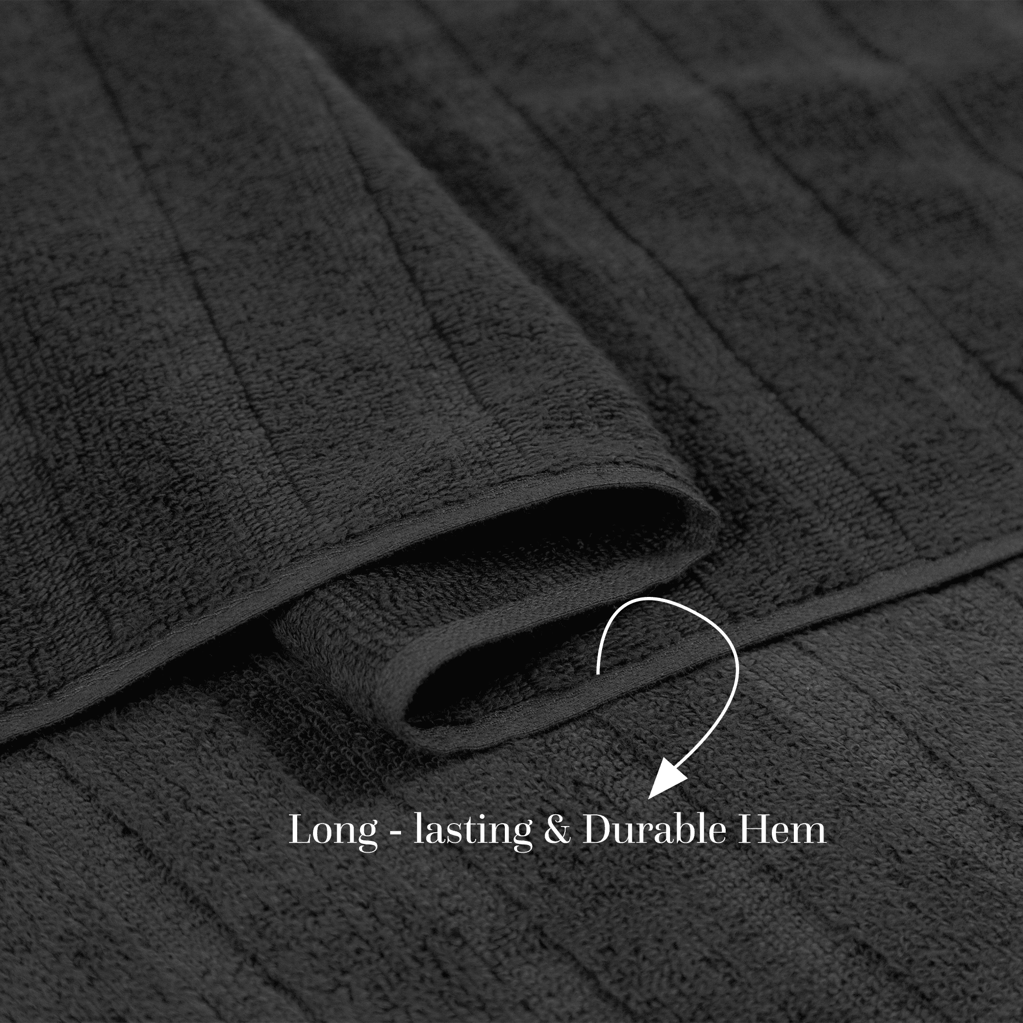 Everyday Home by Trident Quick Dry 4 Bath Towels, 100% Cotton , lightweight,Soft, Absorbent, Bathroom Towels, 4 Bath 27"x54", Black