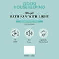 thumbnail image 4 of Good Housekeeping Roman Bathroom Ventilation Fan with Light, Brushed Nickel, 4 of 6