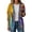 Multicolor, variant on Floleo Women Patchwork Quilt Print Denim Trim Open Front Shirt Jacket, Long Sleeve Hoodless Casual Outerwear For Spring Autumn Daily Street Outfits(Multicolor,M)