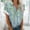 Blue, variant on Women Shirt Fashion Trendy Lining Durable Thin section Leisure Printed Christmas gift Loose Fitting Short Sleeve Army Green Sexy Lining Size S
