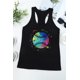 thumbnail image 4 of ABPHQTO Camiseta sin mangas con espalda cruzada y estampado gráfico tie-dye de béisbol para mujer, 4 of 5