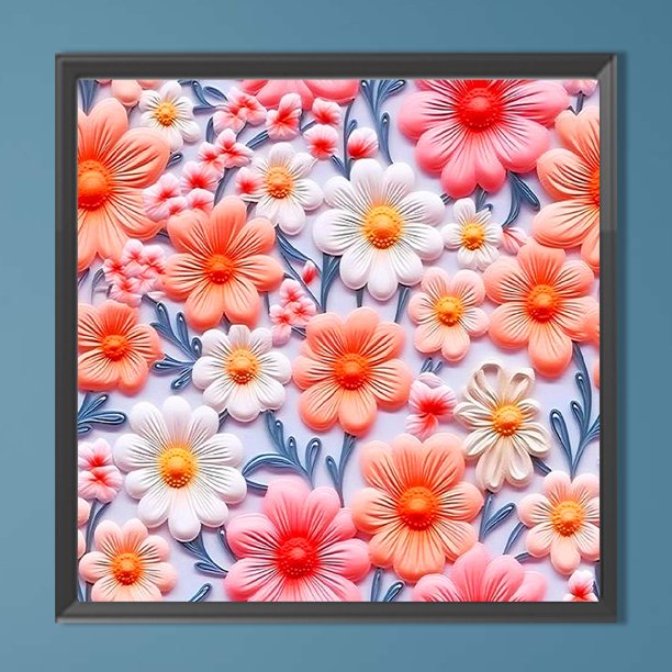 Pintura de diamante 5D DIY Kit completo de flores de taladro redondo Decoración del hogar Artesanía Hugtrwg Para estrenar