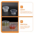 thumbnail image 4 of 100pcs Clear Plastic Sauce Cups Portion Cups Plastic Condiment Cups with Lids, 4 of 9