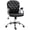 Black, variant on Rainbow Unicorn Office Chair with Mid-Back Support, Faux -Fluffy Desk Chair for Girls, Adjustable Height Swivel Chair with Armrests, 5 Star Base
