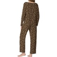 thumbnail image 3 of MINTREUS Pajamas for Women Set 2 Piece Lounge Set Long Sleeve Pjs Long Pants Sleepwear with Pockets, 3 of 9