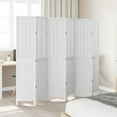 thumbnail image 3 of vidaXL Room Divider 6 Panels White Solid Wood Paulownia, 3 of 7