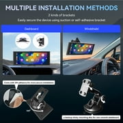 MHCABSR 7” Touchscreen Wireless Apple Carplay/Android Auto Screen with 4K Dash Cam & 1080p Backup Camera