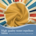thumbnail image 6 of Odenmar 60 Inch Round Tablecloth, Waterproof Washable Table Cover, Colorful Sunburst Stripe Table Cloth for Dining Table, Indoor Outdoor Patio Picnic Farmhouse Decor, 6 of 7