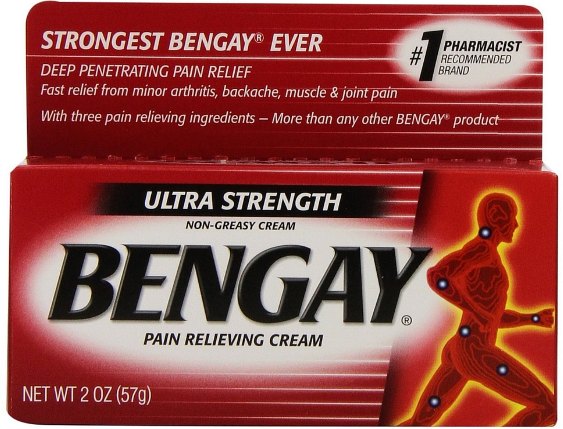 BENGAY Pain Relieving Cream, Ultra Strength 2 oz (Pack of 6 BENGAY Pain Relieving Cream, Ultra Strength 2 oz (Pack of 6