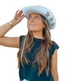 thumbnail image 2 of Women Cowboy Hat Wide Brim Rhinestone Tasseled Western Large Cap, 2 of 6
