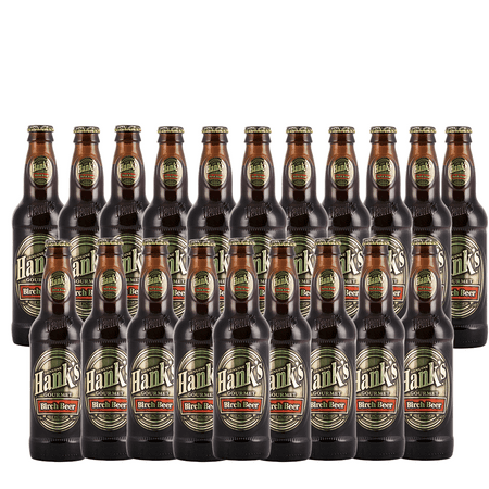 Hank's Genuine Gourmet Birch Beer, 12 fl oz Bottles – Premium Craft Soda with Rich, Robust Flavor – Authentic Northeast Recipe, Pack of 20
