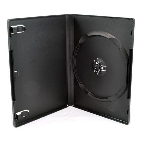 Drevy Standard 14mm Black Signle Disc Cases with Outter Clear Sleeve (50 Pack)