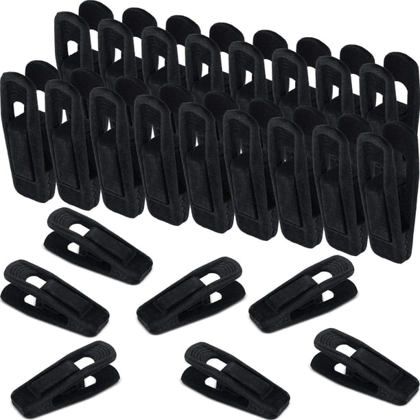 Clips para perchas de terciopelo Clips para dedos flocados Clips para ropa de terciopelo Clips fuertes para perchas de pantalones para ropa delgada (72 piezas)