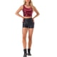 thumbnail image 2 of TOP CROP METÁLICO CON LENTEJUELAS INSPIRE CHIC PARA MUJER, BRILLO Y SIN MANGAS, TANK TOP DE FIESTA Y CLUB, COLOR ROJO VINO, 2 of 6