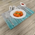 thumbnail image 2 of Ambesonne Rustic Place Mats Set of 8, Digital Wood Panels, Placemat 8 pcs, Pale Blue Grey, 2 of 5