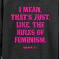 thumbnail image 3 of Mean Girls - Rules Of Feminism Lightweight French Terry Wide Neck Long Sleeve Graphic Shirt, 3 of 5