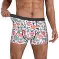 thumbnail image 2 of Kdxio Men's Boxer Briefs with Flower Leaves Print - Comfortable and Breathable Underwear for Everyday Wear, 2 of 7