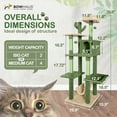 thumbnail image 2 of CAPHAUS Cactus Cat Tree for Indoor Cats, Cute 70-Inch Cat Climbing Play Tower with Top Perch for Large Cats Kittens, Multi-Level Cat Activity Tree with Scratching Posts, Hammock, Cat Cave Condo, 2 of 8