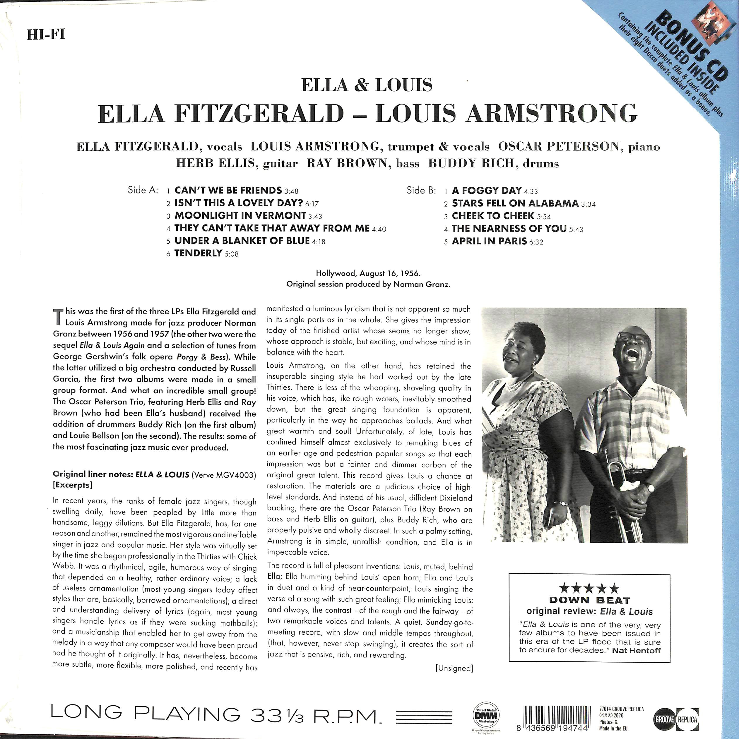 Ella / Louis Armstrong Ella & Louis [180-Gram Vinyl With CD] - Vinyl - Walmart.com