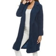 thumbnail image 6 of XEGLSBU Women Sweaters Fall under 5 Ladies Fashion Solid Color Long Sleeve Mid Length Lamb Velvet Coat Wool Coats for Women Black Cardigan Sweaters for Women Plus Size Navy Size L, 6 of 7