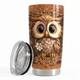 thumbnail image 1 of Taza aislante Tumbler SANDJEST de acero inoxidable con forma de búho, 20 oz, 1 of 7
