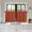 Rust Red, variant on Misty Green 2 Panel Kitchen Curtains for Small Windows, Rustic Farmhouse Solid Color Bathroom Tier Curtain, Short Window Treatment for Bedroom/Living Room 55"x36"