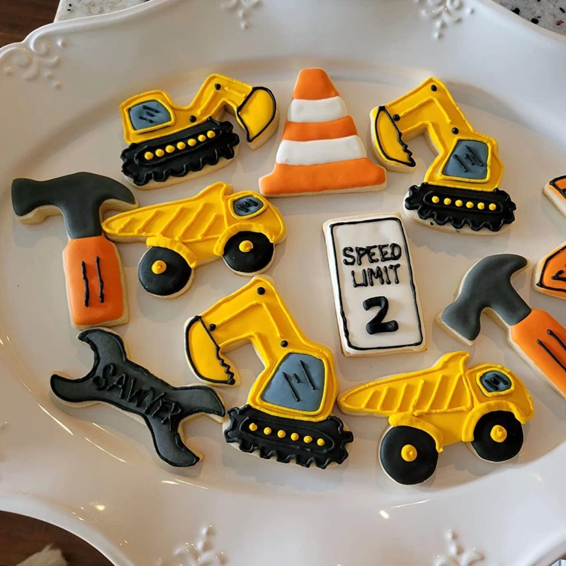 BUTTERFLY- 9Pcs 3Inches Construction Cookie Cutter Molds Set Kids Construction Themed Party