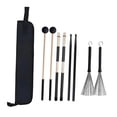 thumbnail image 1 of Yinanstore Drum Sticks Set Brushes Stage Performance Ergonomic Non Slip Handles with Storage Bag Practice for Professional Musical Lover, 1 of 8