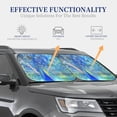 thumbnail image 2 of Lsque Peacock 2 PCS Windshield Sun Shade | CarFoldable Window Covers | Car Accessories Reflect UV for Universal Cars SUV Truck | Small, 2 of 7