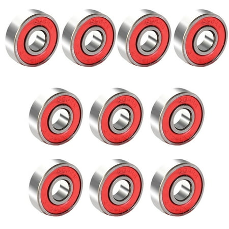 

608 2RS Inline Roller Skate Wheel Bearing 608-2RS ABEC9 Alloy Steel Skateboard Ball Bearings 608 2RS Red Sealed 8x22x7mm