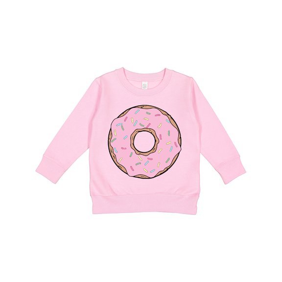 Inktastic Pink Donut with Sprinkles Toddler Sweatshirt