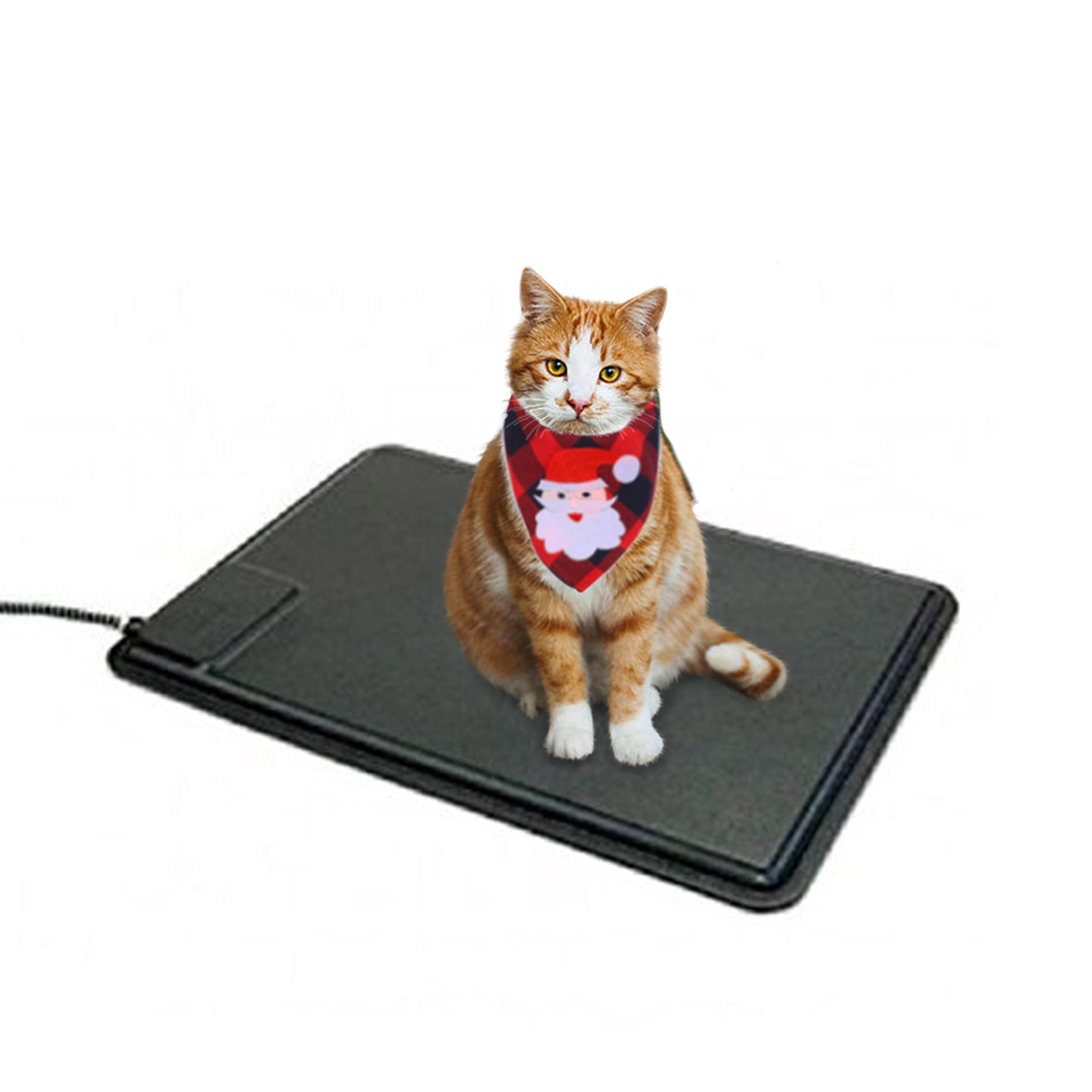 K&H Pet Products, Extreme Weather Kitty Pad, Heated Cat Bed, Black, 19in