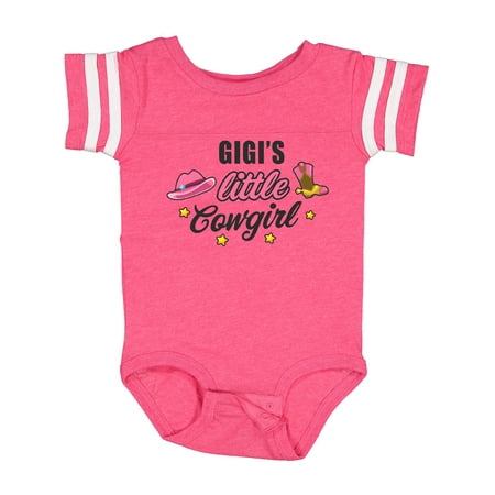 

Inktastic Gigis Little Cowgirl with Cowgirl Hat and Boots Gift Baby Girl Bodysuit