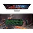 thumbnail image 2 of Large Gaming Mouse Pad XXL Extended Mat Desk Pad Mousepad Long Non-Slip Rubber Mice Pads Stitched Edges for Home and Office 35.4" x15.7"x0.2" Wushi, 2 of 6