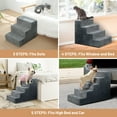 thumbnail image 3 of PayUSD Dog Stairs for Bed Couches 17.5”H 4-Step Dog Steps for High Bed Car Pet Steps for Small Dogs Cats Doggy Non-Slip Indoor Ramp, Gray, 3 of 7