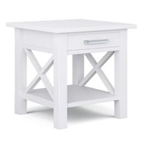 Simpli Home Kitchener End Table-Color:White