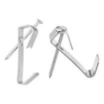 Uxcell 20Pcs Photo Frames Hanger Hooks, 30 Lb Frame Hooks with Nails Metal Wall Mount Album Picture, Silver