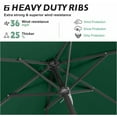 thumbnail image 3 of 7.5FT Outdoor Patio Umbrella, Patio Umbrella, Market Umbrella, Metal Pole Umbrella with Push Button Tilt and Crank, 11 Ribs, Polyester Canopy, 3 of 9